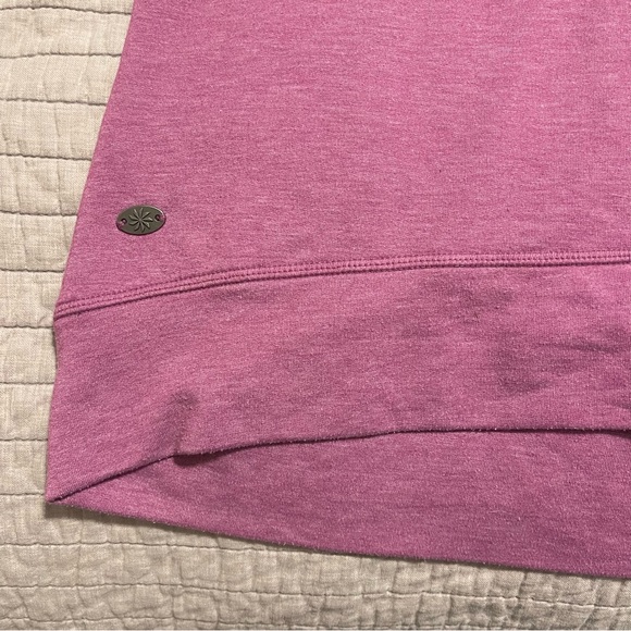 Athleta Heather Purple Tranquility Cowl Neck Athletic Sweater Small - Picture 5 of 10